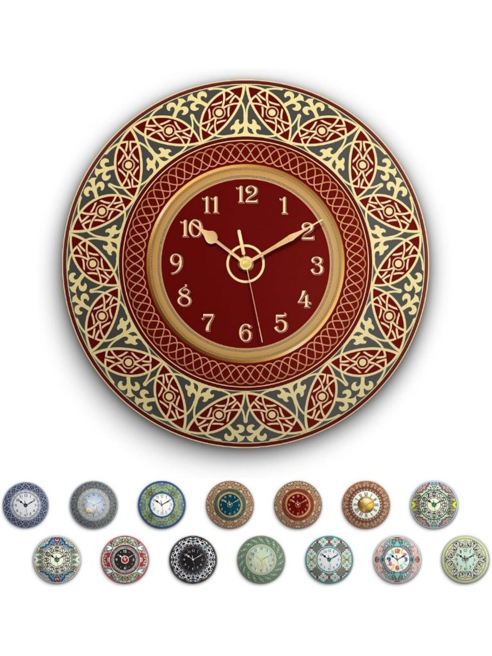 Modern 16-Inch Round Glass Wall Clock, Classic England Design, Home Decor